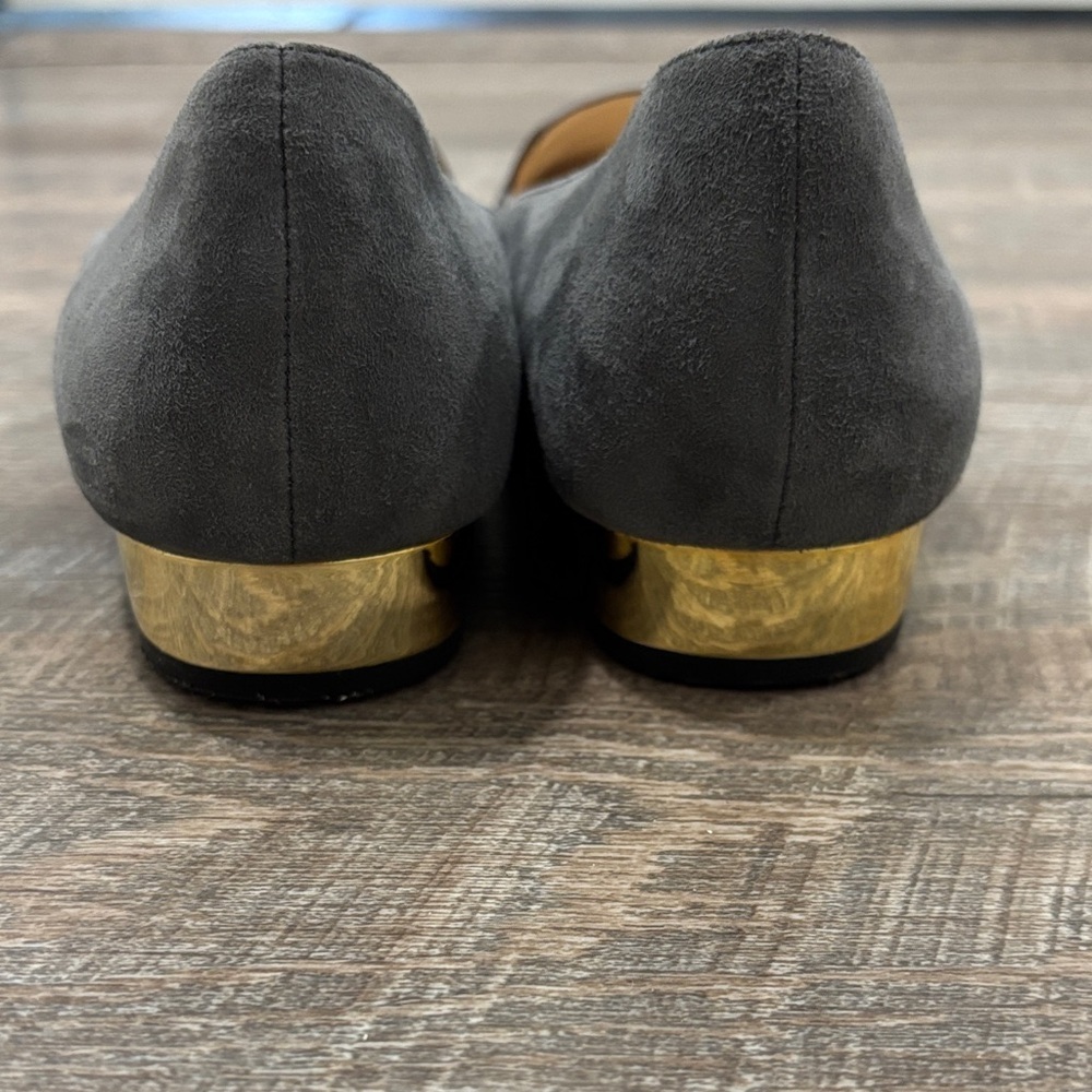 Isaac Mizrahi Live Paulina Gray Tassel Suede Loafters Size 10 Office Workwear - Picture 6 of 8